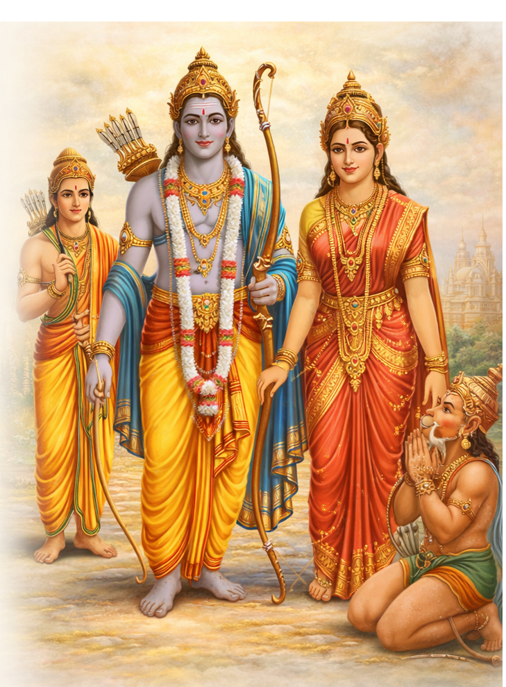 Śrī Rāma and Sītā